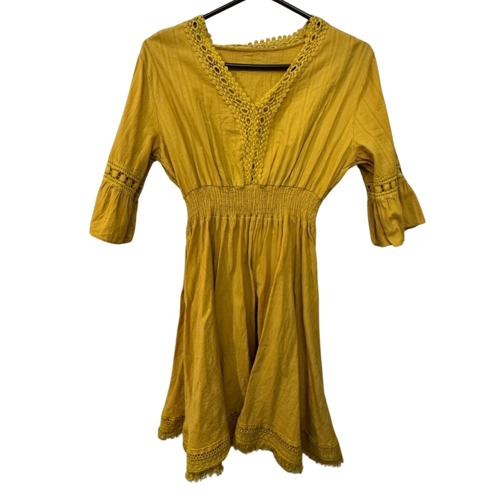 Elegant Mustard Yellow Dress